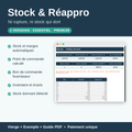 Stock & Réappro — Stock, marges et commandes