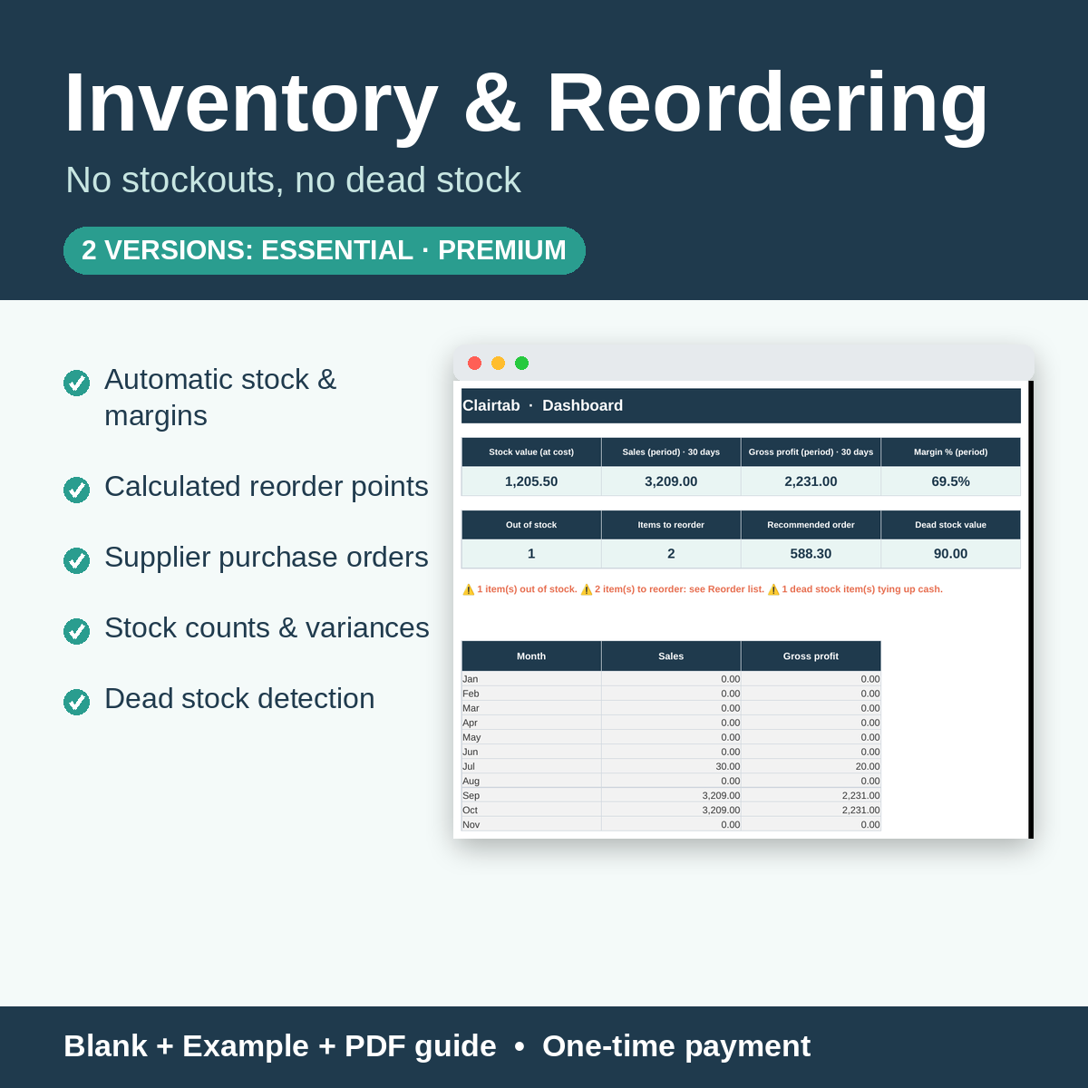 Inventory & Reordering — Stock & Purchase Orders